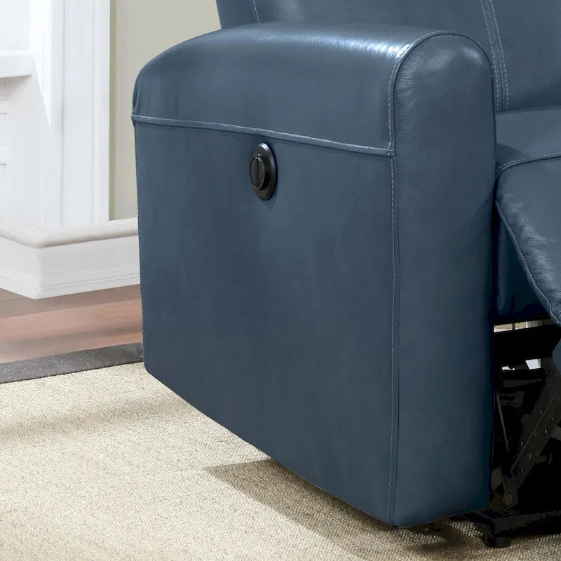 Fauteuil inclinable électrique contemporain en cuir avec massage lombaire