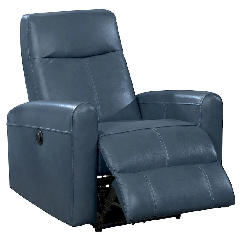 Fauteuil inclinable électrique contemporain en cuir avec massage lombaire