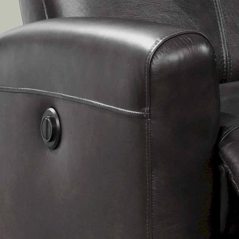 Fauteuil inclinable électrique contemporain en cuir avec massage lombaire