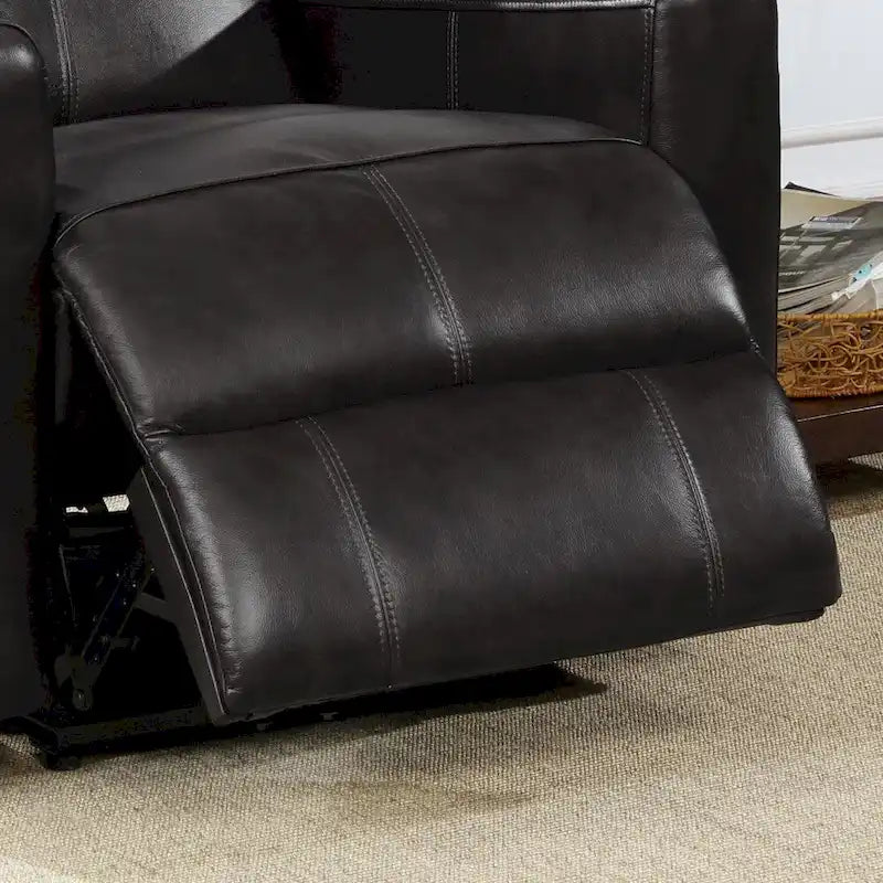 Fauteuil inclinable électrique contemporain en cuir avec massage lombaire