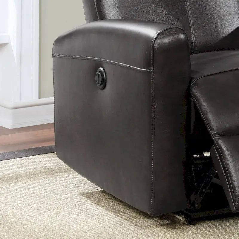 Fauteuil inclinable électrique contemporain en cuir avec massage lombaire