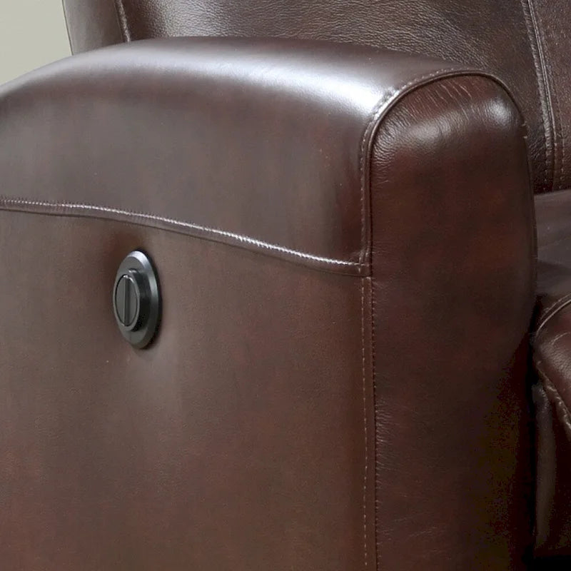 Fauteuil inclinable électrique contemporain en cuir avec massage lombaire