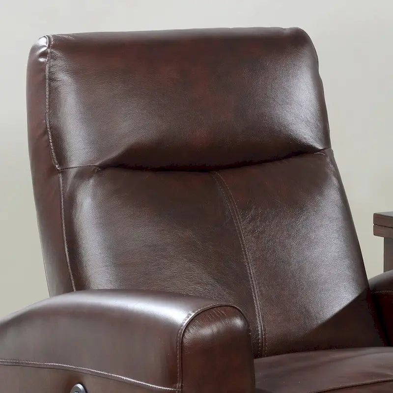 Fauteuil inclinable électrique contemporain en cuir avec massage lombaire