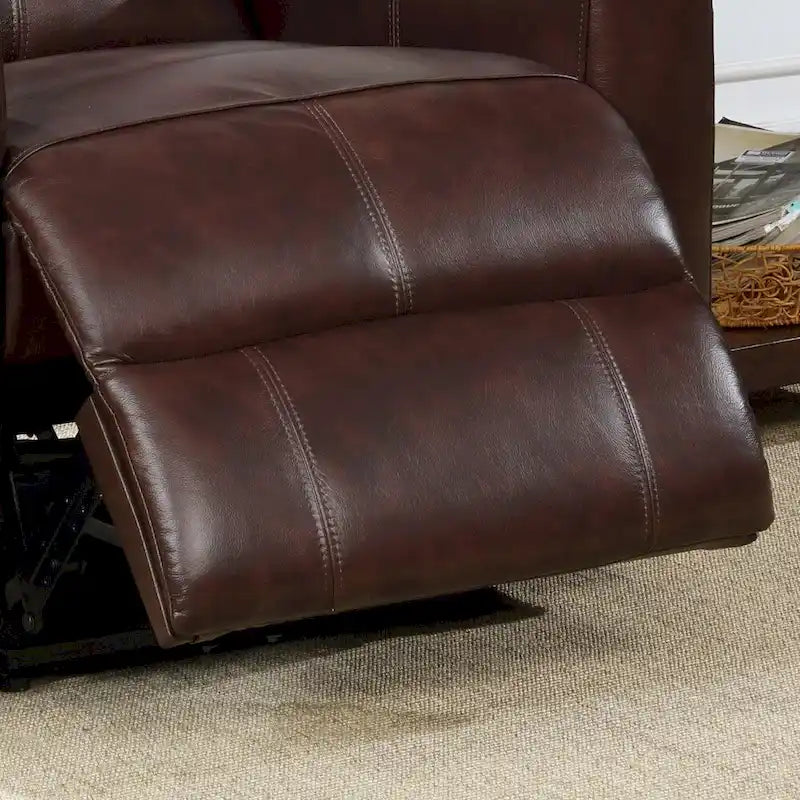 Fauteuil inclinable électrique contemporain en cuir avec massage lombaire