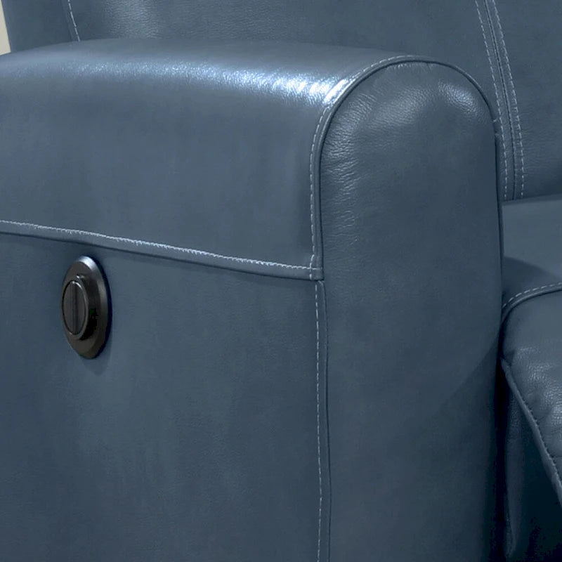 Fauteuil inclinable électrique contemporain en cuir avec massage lombaire