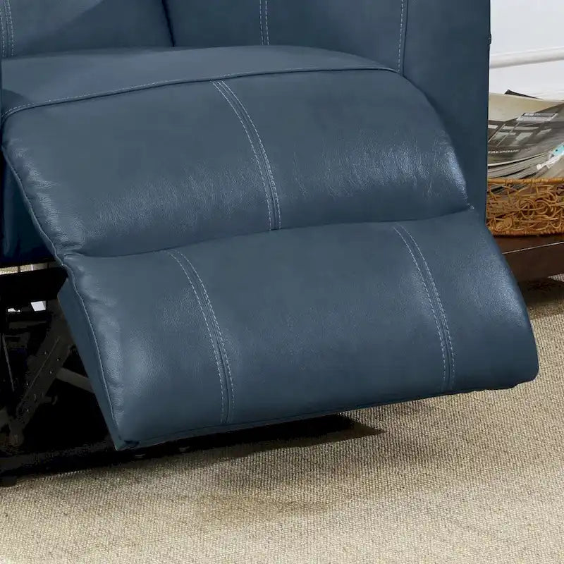 Fauteuil inclinable électrique contemporain en cuir avec massage lombaire