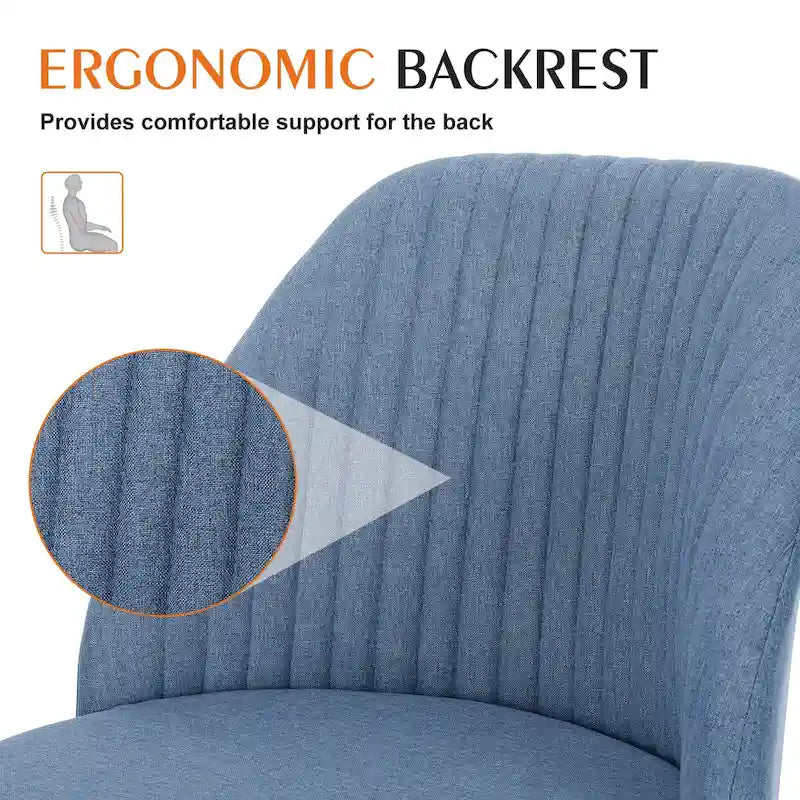 Chaise de bureau pivotante réglable à roulettes