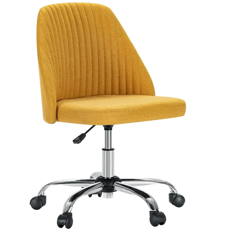 Chaise de bureau pivotante réglable à roulettes