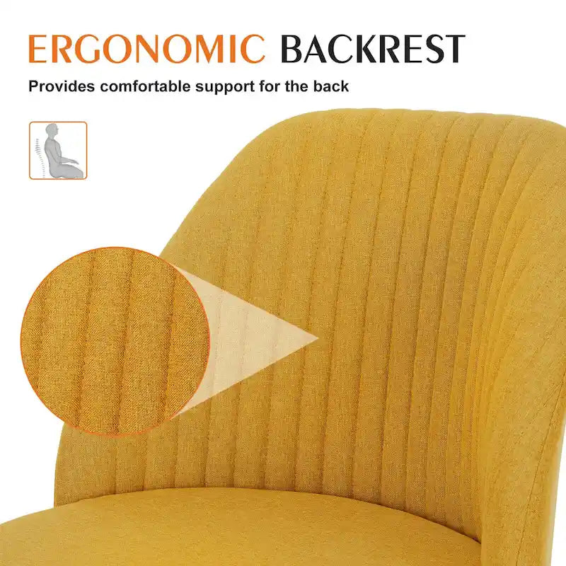 Chaise de bureau pivotante réglable à roulettes