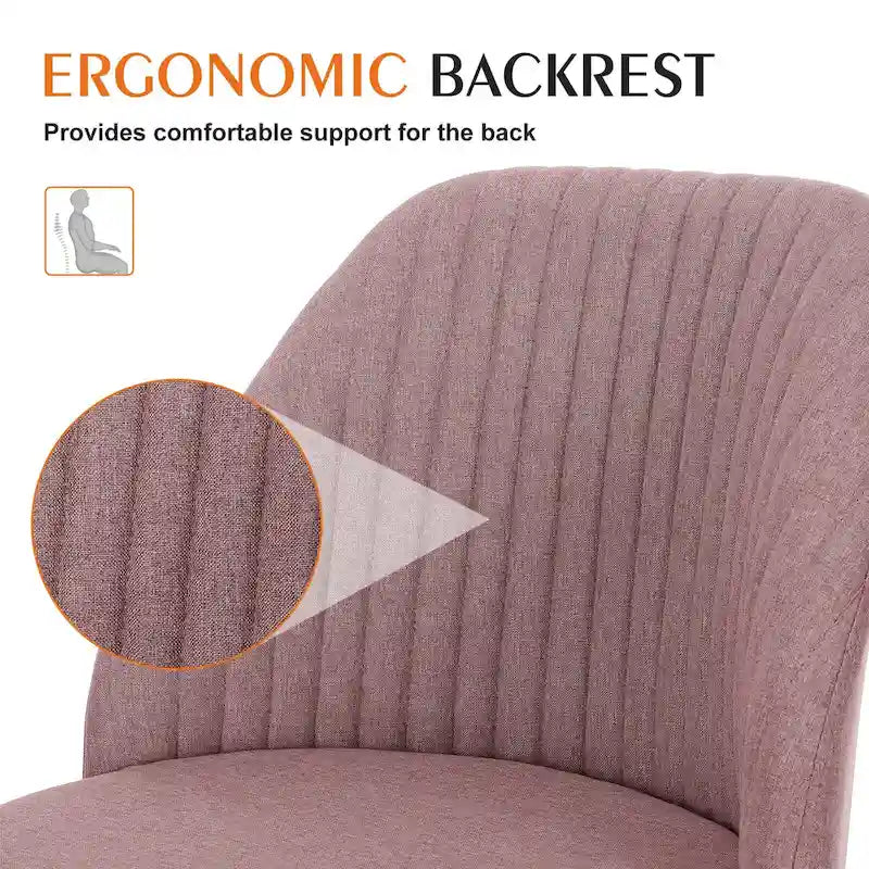 Chaise de bureau pivotante réglable à roulettes