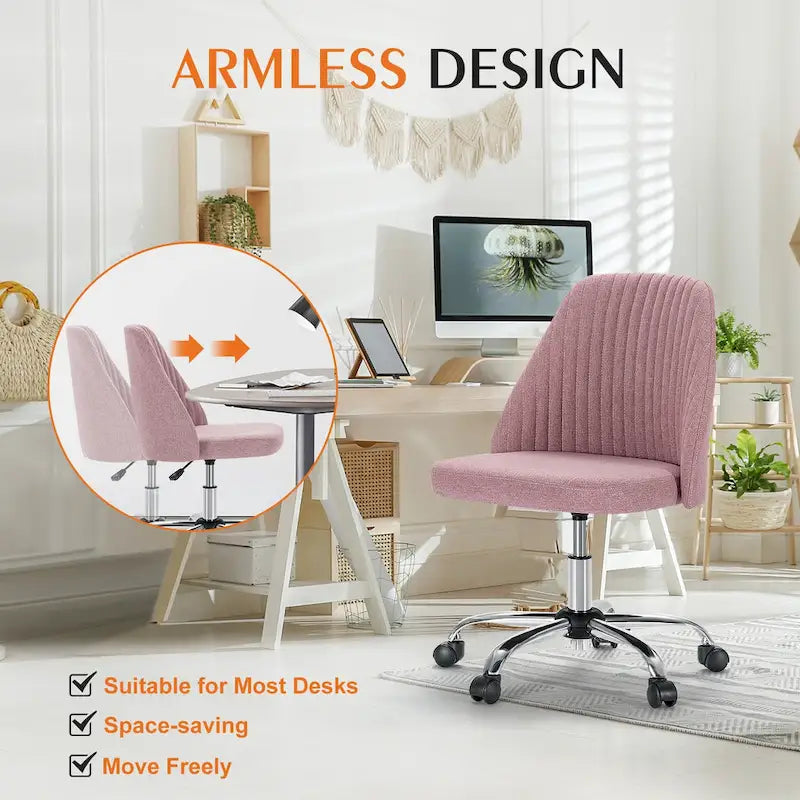 Chaise de bureau pivotante réglable à roulettes