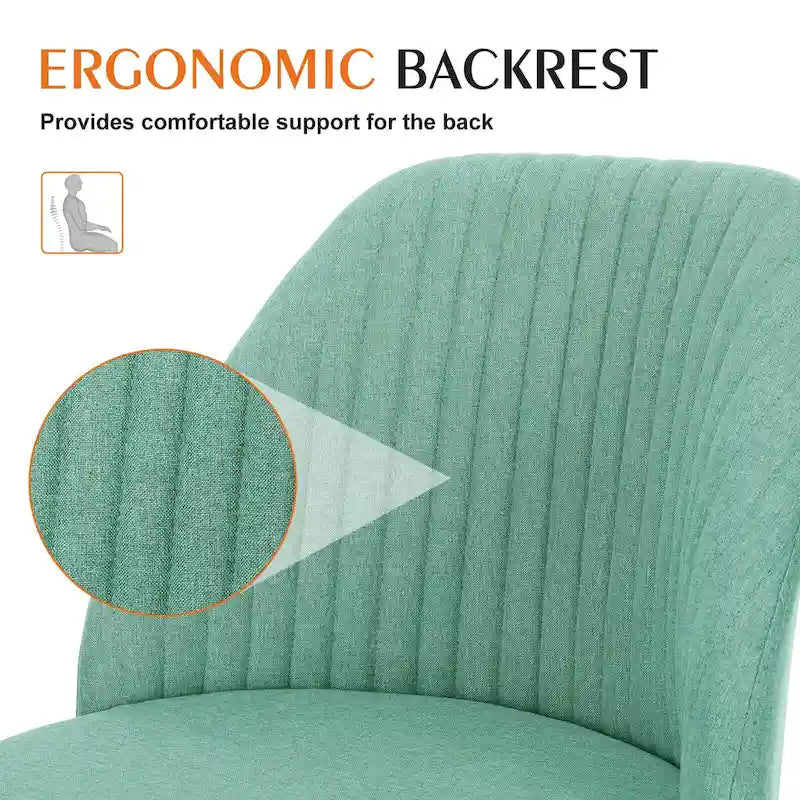 Chaise de bureau pivotante réglable à roulettes