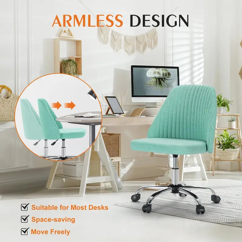 Chaise de bureau pivotante réglable à roulettes