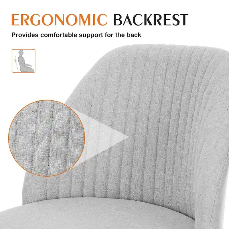 Chaise de bureau pivotante réglable à roulettes