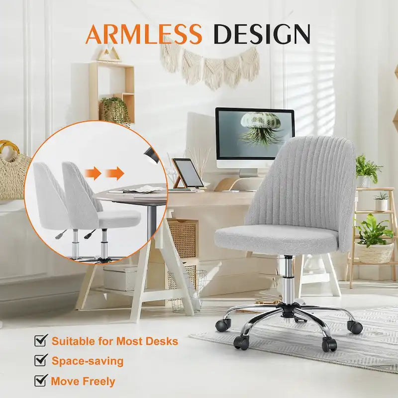 Chaise de bureau pivotante réglable à roulettes