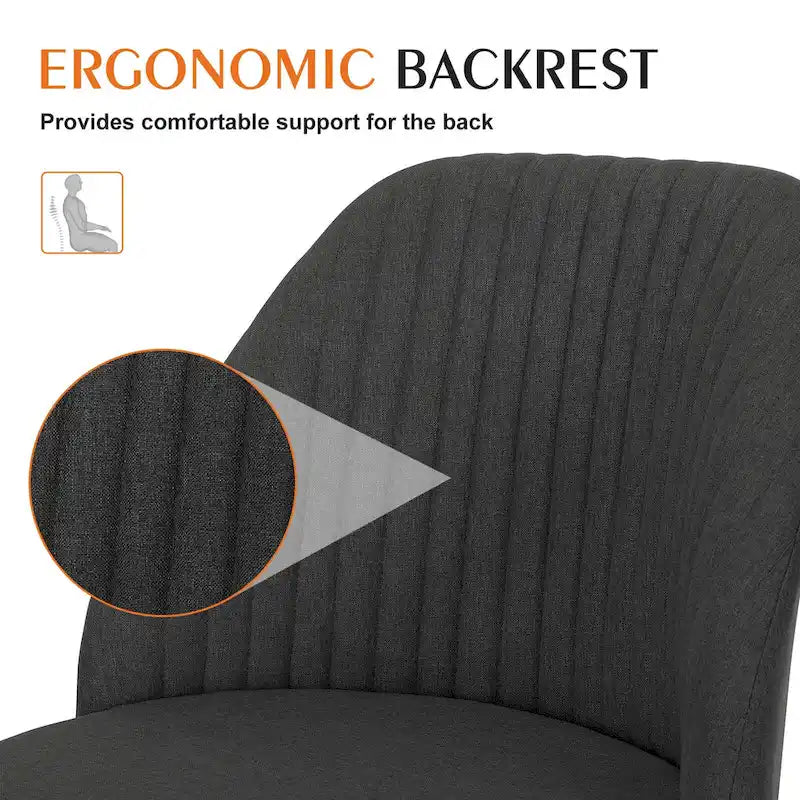 Chaise de bureau pivotante réglable à roulettes