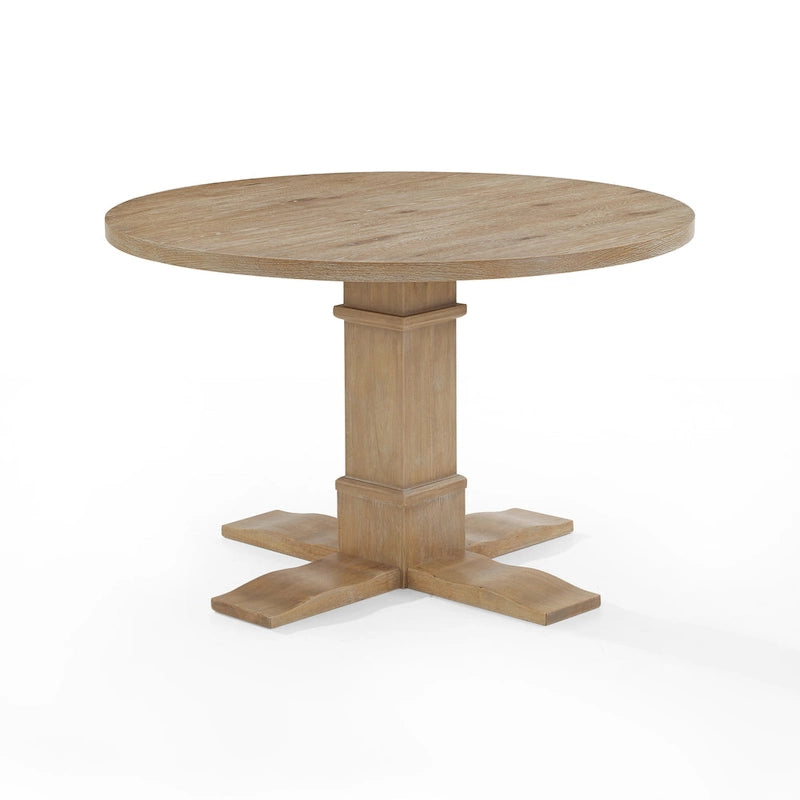 Table à manger de ferme ronde avec pied central - 120 cm de diamètre