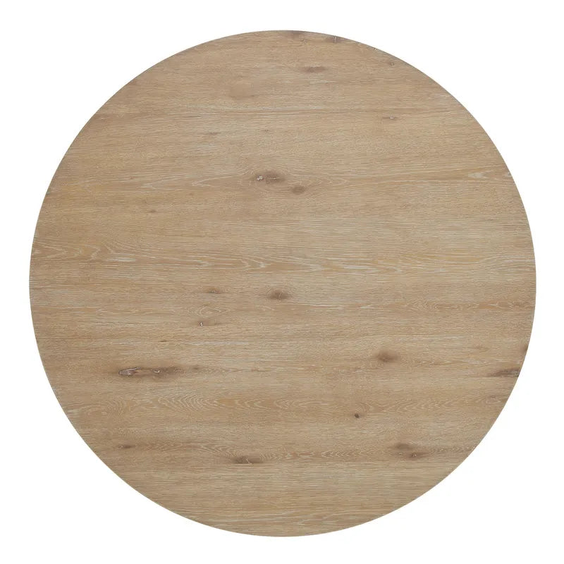 Table à manger de ferme ronde avec pied central - 120 cm de diamètre