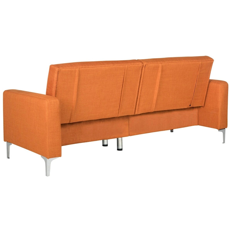 Canapé-lit pliable deux-en-un orange