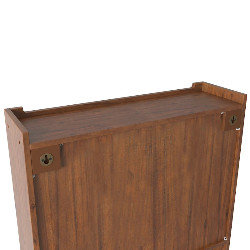Meuble Haut Vitré à Trois Niveaux de Rangement