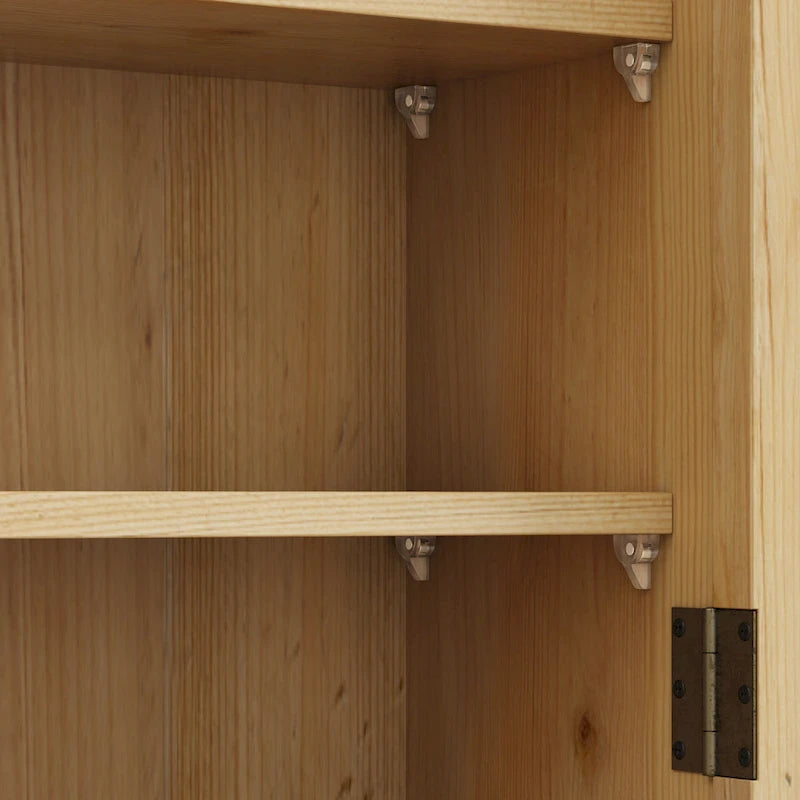 Meuble Haut Vitré à Trois Niveaux de Rangement