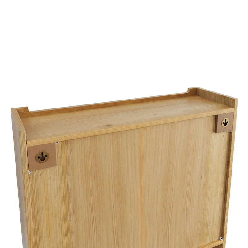 Meuble Haut Vitré à Trois Niveaux de Rangement