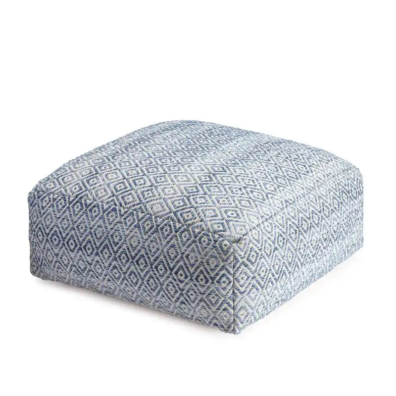 Pouf ottoman carré surdimensionné beige de 86 cm - Repose-pieds élégant pour salon, chambre