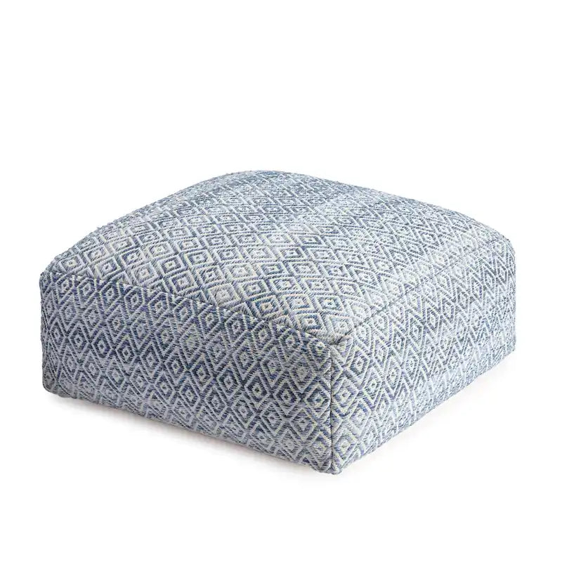 Pouf ottoman carré surdimensionné beige de 86 cm - Repose-pieds élégant pour salon, chambre