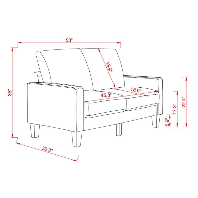 Mobilier de salon moderne Causeuse