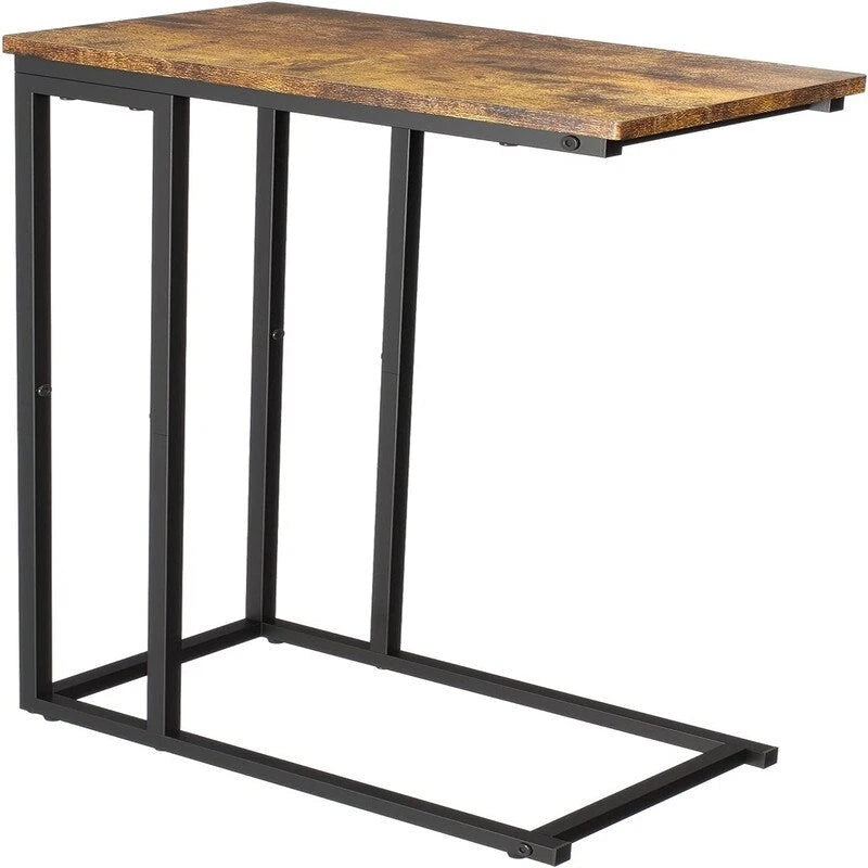 Petite table d'appoint en forme de C - 25,4 P x 46 L x 63,5 H cm