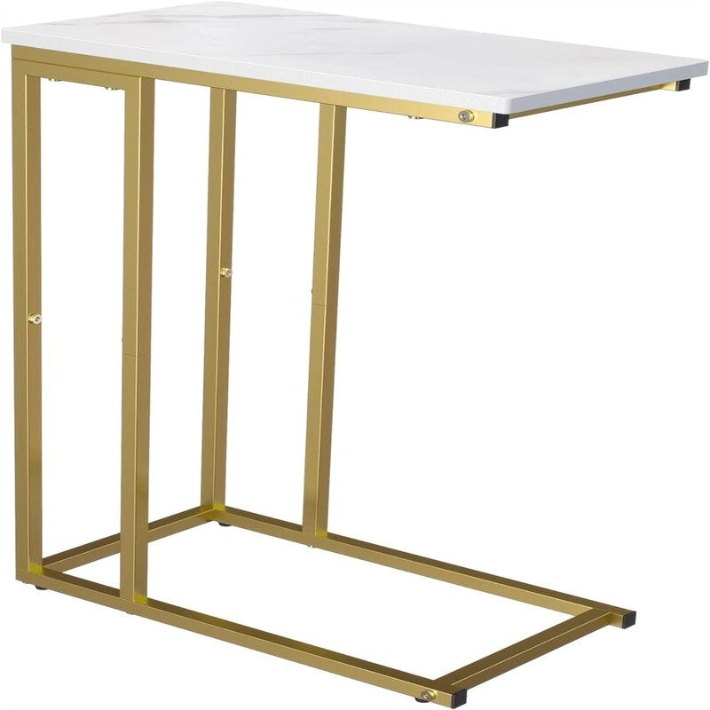 Petite table d'appoint en forme de C - 25,4 P x 46 L x 63,5 H cm