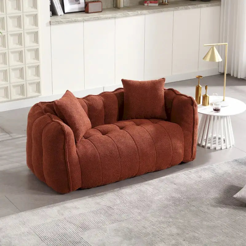 Pouf géant avec noyau en mousse haute résilience pour deux personnes. Ce canapé inclinable carré confortable est idéal pour les membres de la famille.
