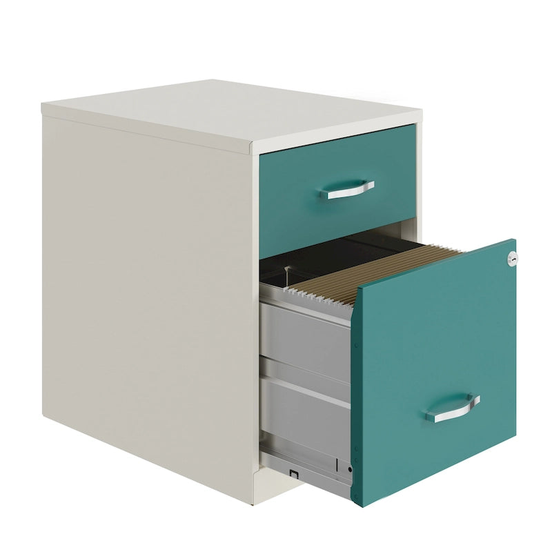 Classeur vertical métallique à 2 tiroirs de 45 cm de profondeur, largeur Lettre, avec tiroir pour accessoires