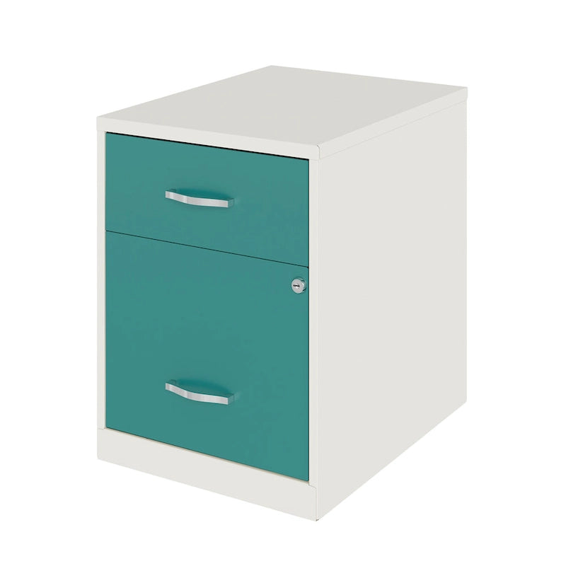 Classeur vertical métallique à 2 tiroirs de 45 cm de profondeur, largeur Lettre, avec tiroir pour accessoires