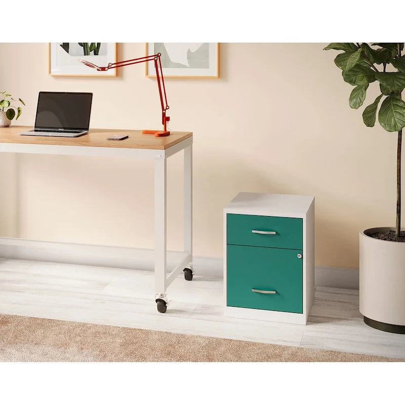 Classeur vertical métallique à 2 tiroirs de 45 cm de profondeur, largeur Lettre, avec tiroir pour accessoires