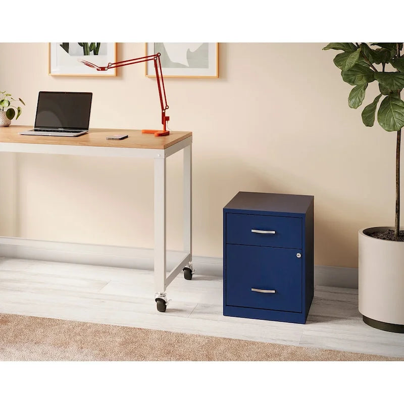 Classeur vertical métallique à 2 tiroirs de 45 cm de profondeur, largeur Lettre, avec tiroir pour accessoires