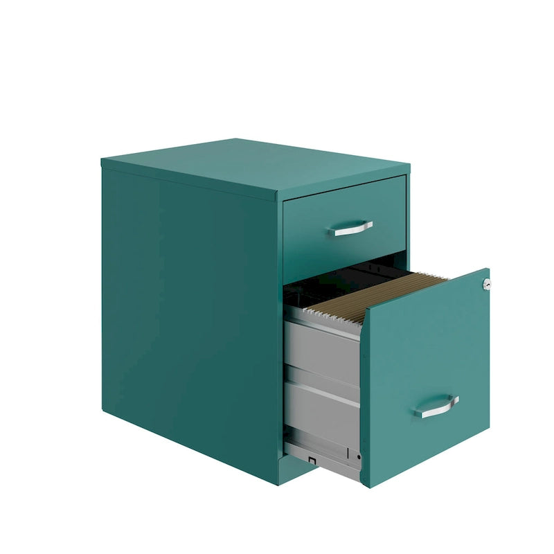 Classeur vertical métallique à 2 tiroirs de 45 cm de profondeur, largeur Lettre, avec tiroir pour accessoires