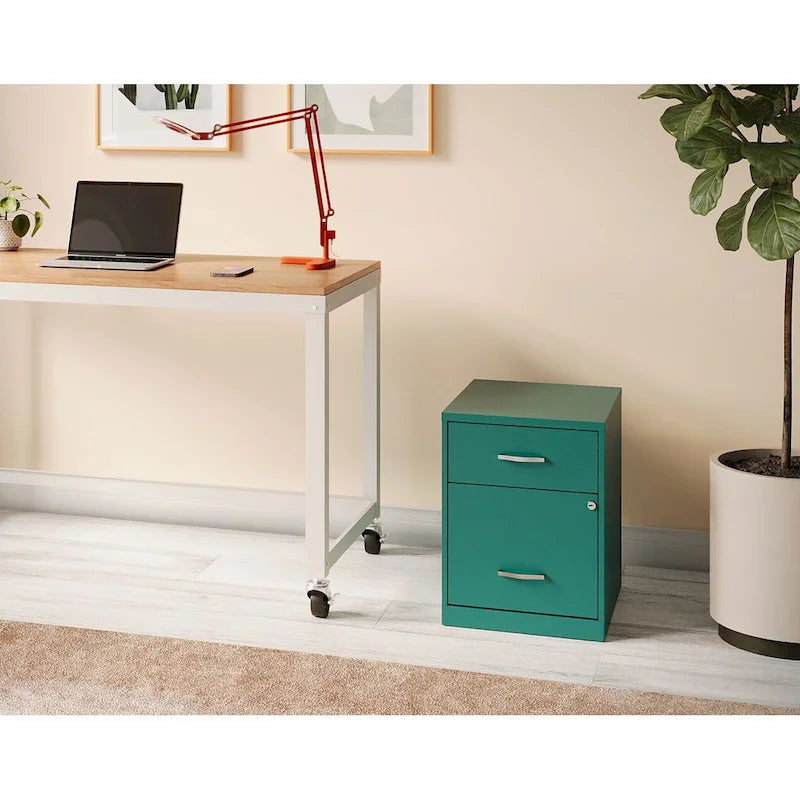 Classeur vertical métallique à 2 tiroirs de 45 cm de profondeur, largeur Lettre, avec tiroir pour accessoires