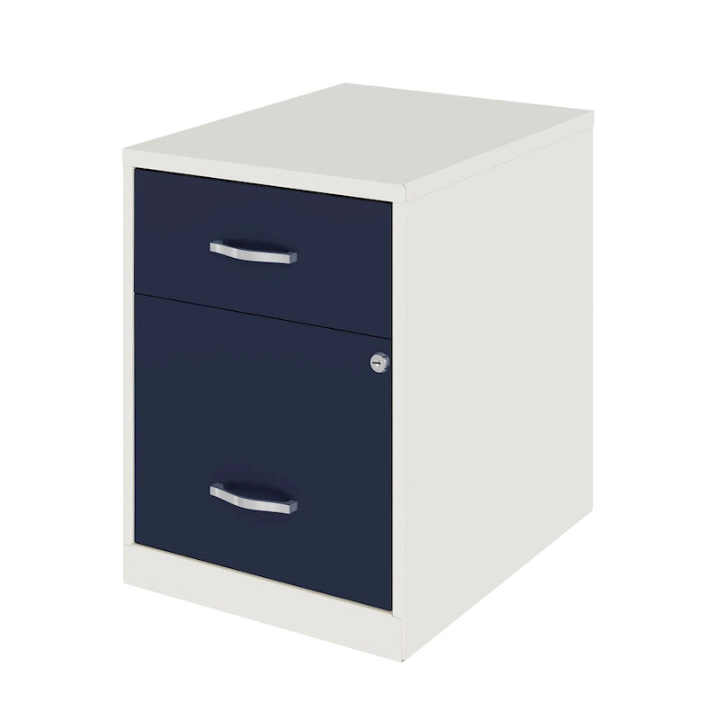 Classeur vertical métallique à 2 tiroirs de 45 cm de profondeur, largeur Lettre, avec tiroir pour accessoires
