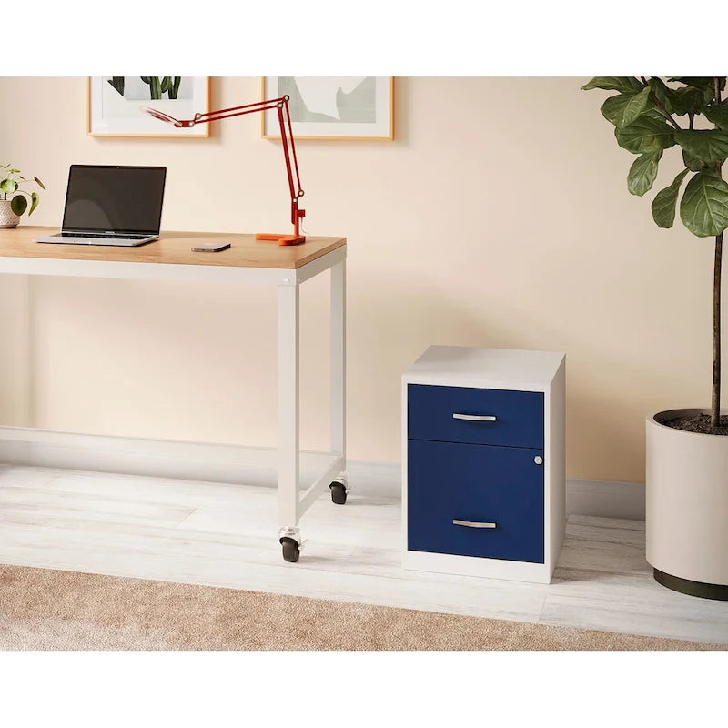 Classeur vertical métallique à 2 tiroirs de 45 cm de profondeur, largeur Lettre, avec tiroir pour accessoires