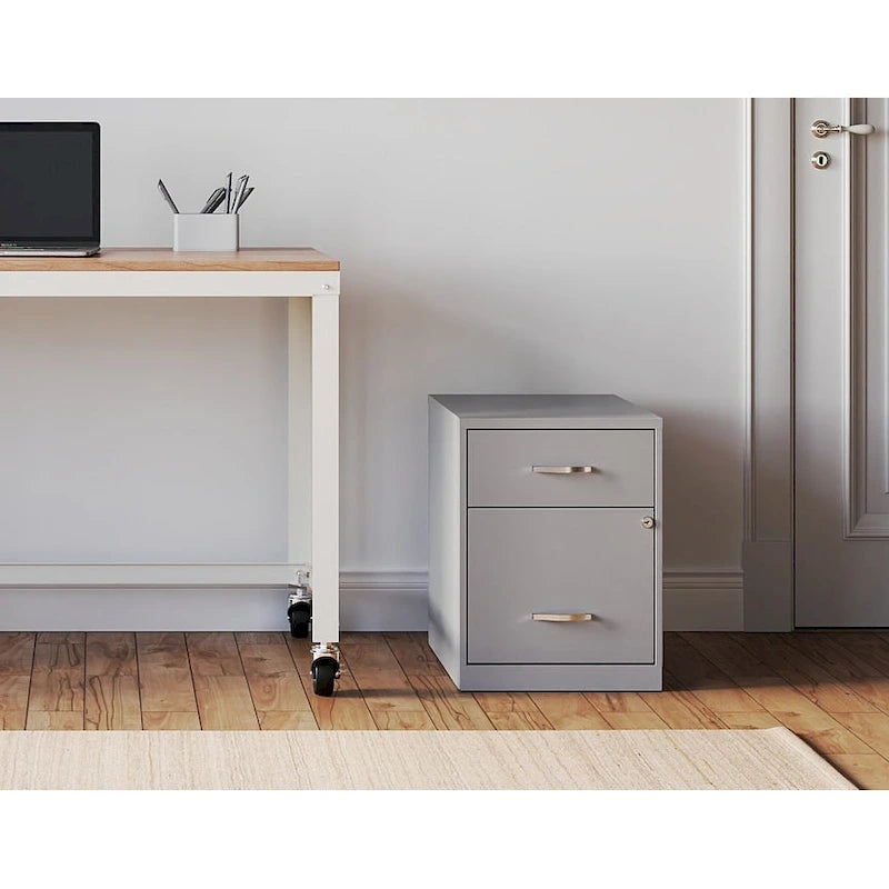 Classeur vertical métallique à 2 tiroirs de 45 cm de profondeur, largeur Lettre, avec tiroir pour accessoires