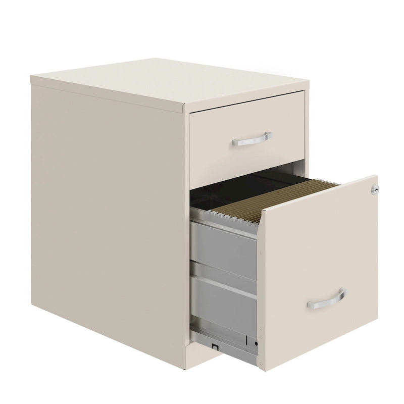 Classeur vertical métallique à 2 tiroirs de 45 cm de profondeur, largeur Lettre, avec tiroir pour accessoires