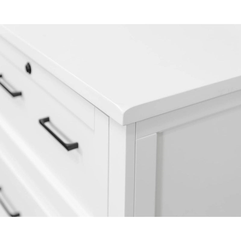 Classeur latéral moderne en bois, Classeur latéral de bureau, Tiroir de rangement pour dossiers, Entièrement assemblé, Blanc