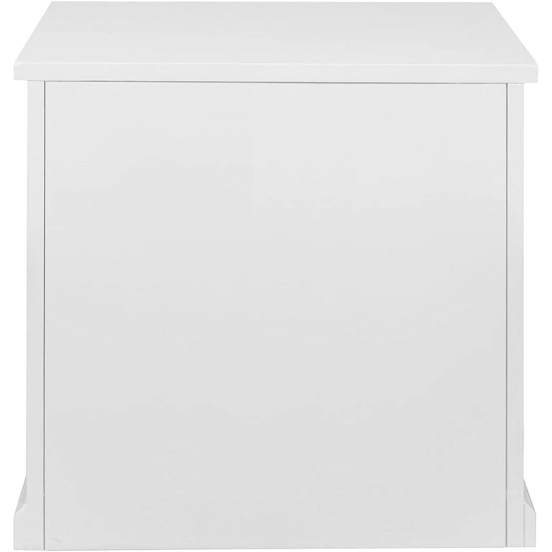 Classeur latéral moderne en bois, Classeur latéral de bureau, Tiroir de rangement pour dossiers, Entièrement assemblé, Blanc