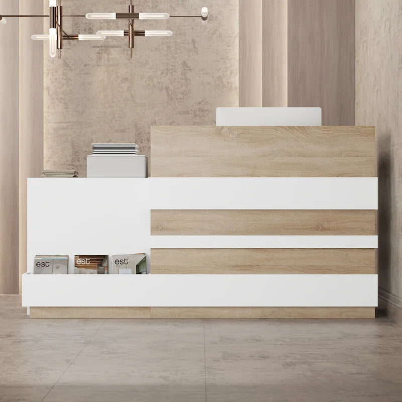 Bureau de réception de bureau contemporain avec tiroir clavier