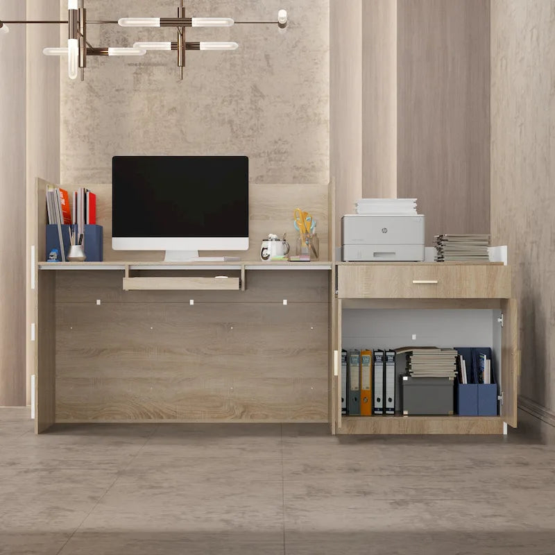 Bureau de réception de bureau contemporain avec tiroir clavier