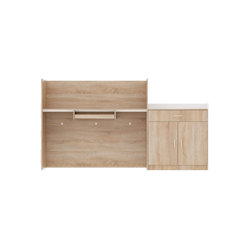 Bureau de réception de bureau contemporain avec tiroir clavier