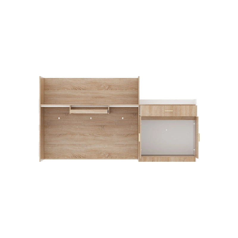Bureau de réception de bureau contemporain avec tiroir clavier