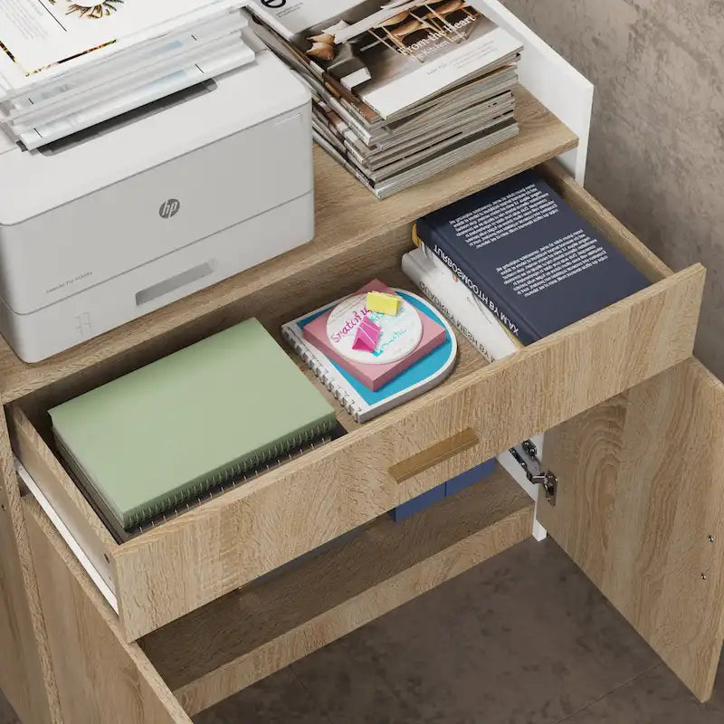 Bureau de réception de bureau contemporain avec tiroir clavier