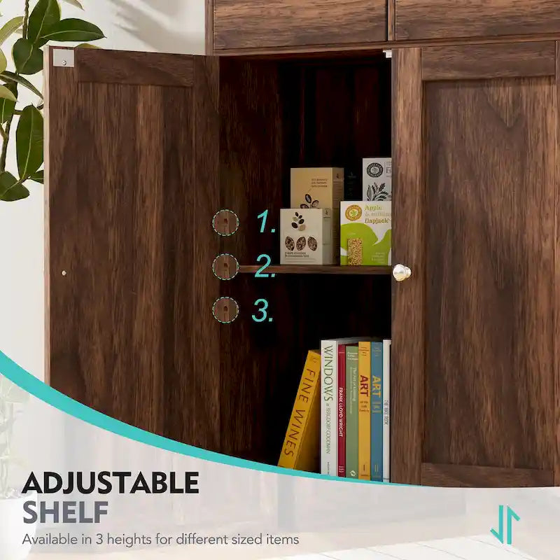 Meuble de rangement de salle de bain autoportant avec 2 tiroirs et armoire de rangement